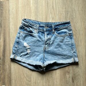 Old Navy Blue Jean Shorts Distressed Style